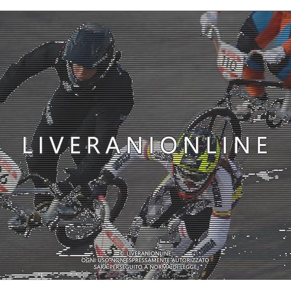 (120810) -- LONDON, Aug. 10, 2012 () -- Mariana Pajon of Colombia (No.5) competes during women\'s cycling BMX competition, at London 2012 Olympic Games in London, Britain, on August 10, 2012. Mariana Pajon of Colombia won gold medal. (/Yang Zongyou) (nxl) ©photoshot/Agenzia Aldo Liverani Sas - ITALY ONLY - GIOCHI OLIMPICI, OLIMPIADI LONDRA 2012