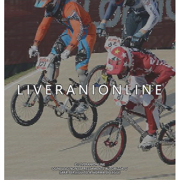 (120810) -- LONDON, Aug. 10, 2012 () -- Maris Strombergs of Latvia (No.81) competes during men\'s cycling BMX competition, at London 2012 Olympic Games in London, Britain, on August 10, 2012. Maris Strombergs of Latvia won gold medal. (/Yang Zongyou) (nxl) ©photoshot/Agenzia Aldo Liverani Sas - ITALY ONLY - GIOCHI OLIMPICI, OLIMPIADI LONDRA 2012