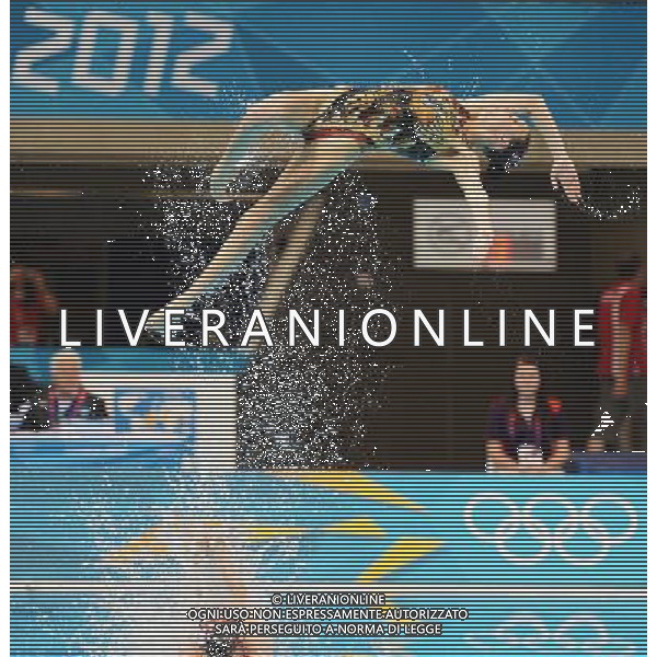 (120810) -- LONDON, Aug. 10, 2012 () -- Members of the Russian team perform during women\'s Synchronised Swimming teams free routine competition, at London 2012 Olympic Games in London, Britain, on August 10, 2012. The Russian team won gold medal. (/Wu Xiaoling) (nxl) ©photoshot/Agenzia Aldo Liverani Sas - ITALY ONLY - GIOCHI OLIMPICI, OLIMPIADI LONDRA 2012