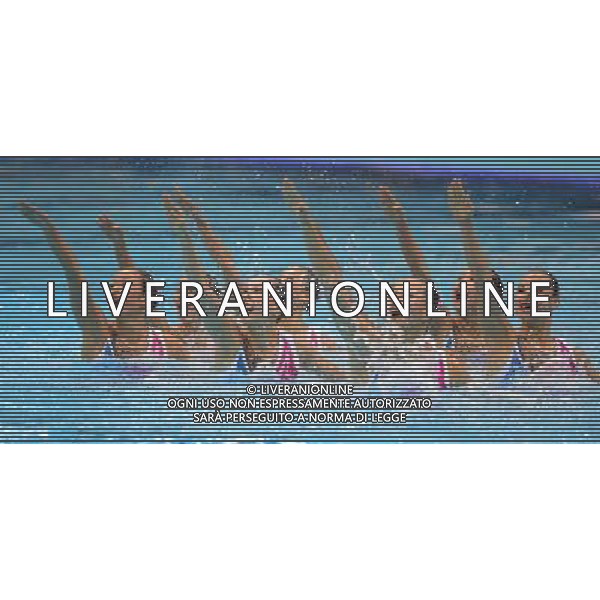 (120810) -- LONDON, Aug. 10, 2012 () -- Members of the Chinese team perform during women\'s Synchronised Swimming teams free routine competition, at London 2012 Olympic Games in London, Britain, on August 10, 2012. The Chinese team won silver medal. (/Wu Xiaoling) (nxl) ©photoshot/Agenzia Aldo Liverani Sas - ITALY ONLY - GIOCHI OLIMPICI, OLIMPIADI LONDRA 2012