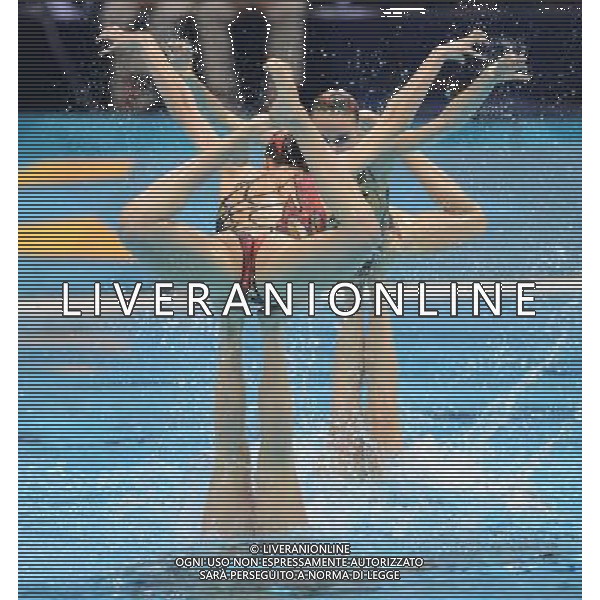 (120810) -- LONDON, Aug. 10, 2012 () -- Members of the Russia team perform during women\'s Synchronised Swimming teams free routine competition, at London 2012 Olympic Games in London, Britain, on August 10, 2012. The Russian team won gold medal. (/Wu Xiaoling) (nxl) ITALY ONLY - GIOCHI OLIMPICI, OLIMPIADI LONDRA 2012