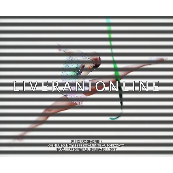 (120811) -- LONDON, Aug. 11, 2012 () -- Evgeniya Kanaeva of Russia competes in gymnastics rhythmic individual all-around event, at London 2012 Olympic Games in London, Britain, on August 11, 2012. Evgeniya Kanaeva of Russia won gold medal with 116.900. (/Yang Zongyou)(zgp) ITALY ONLY - GIOCHI OLIMPICI, OLIMPIADI LONDRA 2012