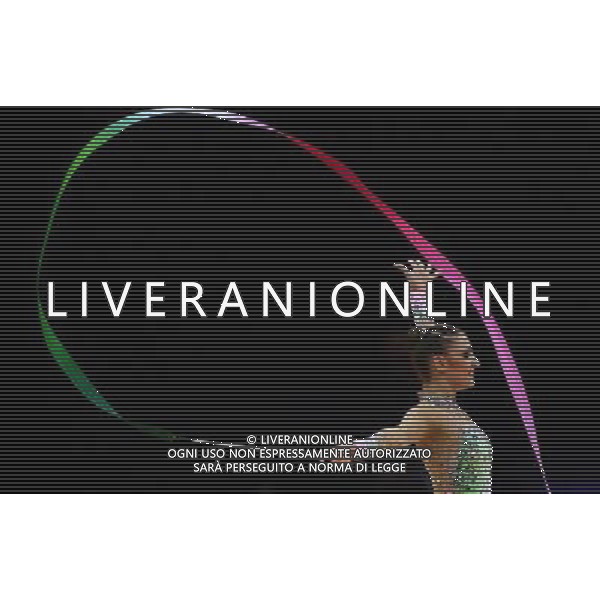 (120811) -- LONDON, Aug. 11, 2012 () -- Evgeniya Kanaeva of Russia competes in gymnastics rhythmic individual all-around event, at London 2012 Olympic Games in London, Britain, on August 11, 2012. Evgeniya Kanaeva of Russia won gold medal with 116.900. (/Tao Xiyi)(zgp) ITALY ONLY - GIOCHI OLIMPICI, OLIMPIADI LONDRA 2012