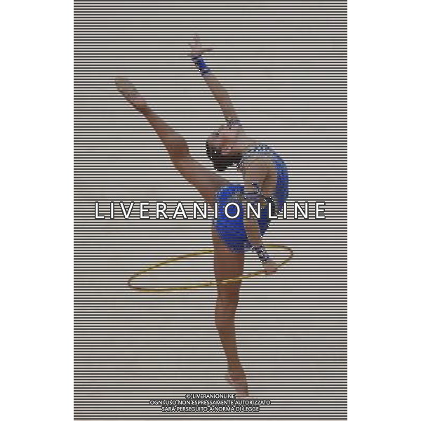 (120811) -- LONDON, Aug. 11, 2012 () -- Evgeniya Kanaeva of Russia competes in gymnastics rhythmic individual all-around event, at London 2012 Olympic Games in London, Britain, on August 11, 2012. Evgeniya Kanaeva of Russia won gold medal with 116.900. (/Tao Xiyi)(zgp) ITALY ONLY - GIOCHI OLIMPICI, OLIMPIADI LONDRA 2012