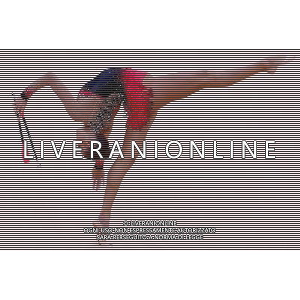 (120811) -- LONDON, Aug. 11, 2012 () -- Evgeniya Kanaeva of Russia competes in gymnastics rhythmic individual all-around event, at London 2012 Olympic Games in London, Britain, on August 11, 2012. Evgeniya Kanaeva of Russia won gold medal with 116.900. (/Chen Jianli)(zgp) ITALY ONLY - GIOCHI OLIMPICI, OLIMPIADI LONDRA 2012