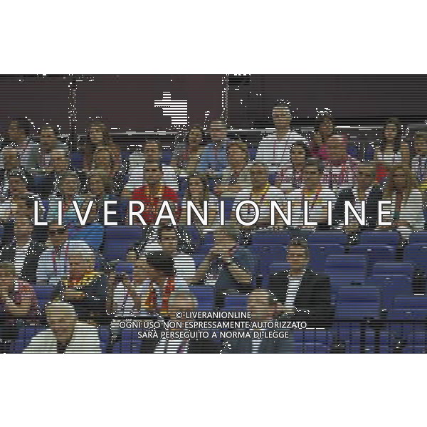 Prince Felipe, Princess Letizia, Queen Sofia and Princess Irene of Greece attend Spain vs Russia basketball match at London 2012 Olympic Games. Photo: PAn / ALFAQUI AG ALDO LIVERANI S A S ONLY ITALY
