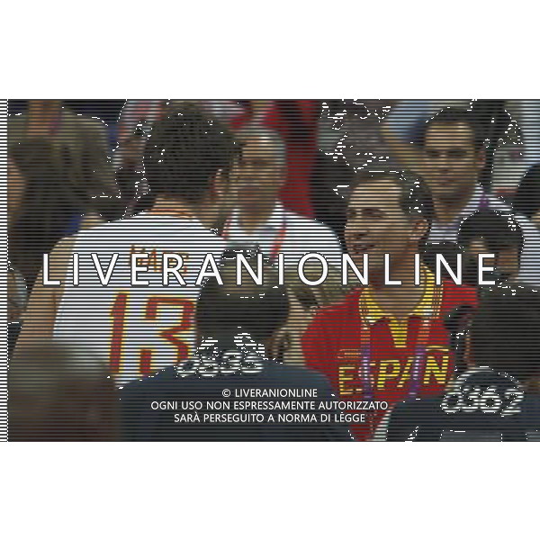 Prince Felipe, Princess Letizia, Queen Sofia and Princess Irene of Greece attend Spain vs Russia basketball match at London 2012 Olympic Games. Photo: PAn / ALFAQUI AG ALDO LIVERANI S A S ONLY ITALY