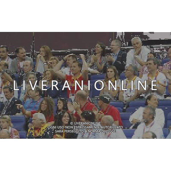 Prince Felipe, Princess Letizia, Queen Sofia and Princess Irene of Greece attend Spain vs Russia basketball match at London 2012 Olympic Games. Photo: PAn / ALFAQUI AG ALDO LIVERANI S A S ONLY ITALY