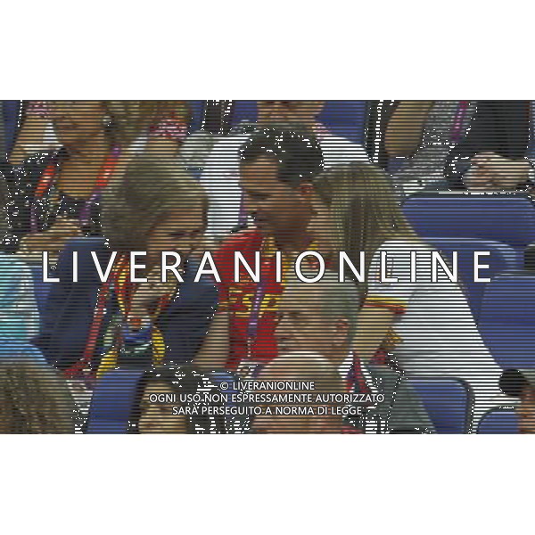 Prince Felipe, Princess Letizia, Queen Sofia and Princess Irene of Greece attend Spain vs Russia basketball match at London 2012 Olympic Games. Photo: PAn / ALFAQUI AG ALDO LIVERANI S A S ONLY ITALY