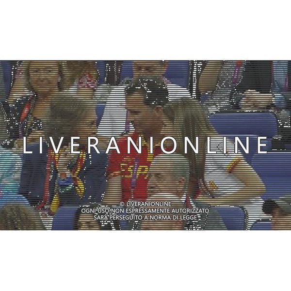 Prince Felipe, Princess Letizia, Queen Sofia and Princess Irene of Greece attend Spain vs Russia basketball match at London 2012 Olympic Games. Photo: PAn / ALFAQUI AG ALDO LIVERANI S A S ONLY ITALY