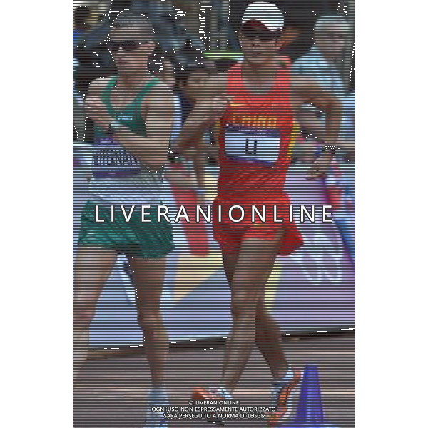 (120811) -- LONDON, Aug. 11, 2012 () -- Li Jianbo of China competes in men\'s 50km race walk contest, at London 2012 Olympic Games in London, Britain, on August 11, 2012. Li Jianbo of China finished 7th. (/Gesang Dawa) (nxl) ©PHOTOSHOT/Agenzia Aldo Liverani Sas - ITALY ONLY - GIOCHI OLIMPICI, OLIMPIADI LONDRA 2012