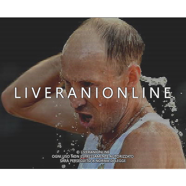 (120811) -- LONDON, Aug. 11, 2012 () -- Sergey Kirdyapkin of Russia competes in men\'s 50km race walk contest, at London 2012 Olympic Games in London, Britain, on August 11, 2012. Sergey Kirdyapkin of Russia won gold medal. (/Gesang Dawa) (nxl) ©PHOTOSHOT/Agenzia Aldo Liverani Sas - ITALY ONLY - GIOCHI OLIMPICI, OLIMPIADI LONDRA 2012