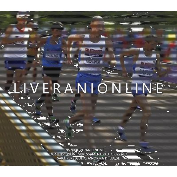 (120811) -- LONDON, Aug. 11, 2012 () -- Sergey Kirdyapkin of Russia competes in men\'s 50km race walk contest, at London 2012 Olympic Games in London, Britain, on August 11, 2012. Sergey Kirdyapkin of Russia won gold medal. (/Gesang Dawa) (nxl) ©PHOTOSHOT/Agenzia Aldo Liverani Sas - ITALY ONLY - GIOCHI OLIMPICI, OLIMPIADI LONDRA 2012