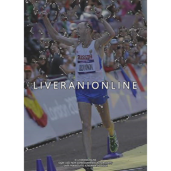 (120811) -- LONDON, Aug. 11, 2012 () -- Sergey Kirdyapkin of Russia competes in men\'s 50km race walk contest, at London 2012 Olympic Games in London, Britain, on August 11, 2012. Sergey Kirdyapkin of Russia won gold medal. (/Gesang Dawa) (nxl) ©PHOTOSHOT/Agenzia Aldo Liverani Sas - ITALY ONLY - GIOCHI OLIMPICI, OLIMPIADI LONDRA 2012