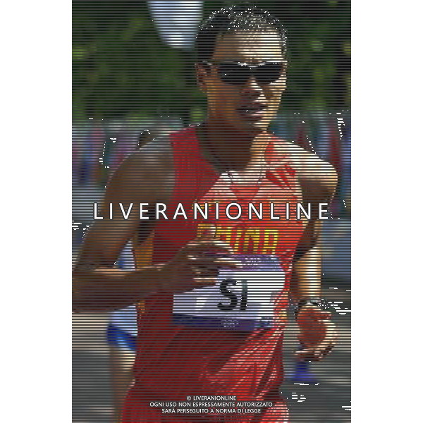 (120811) -- LONDON, Aug. 11, 2012 () -- Si Tianfeng of China competes in men\'s 50km race walk contest, at London 2012 Olympic Games in London, Britain, on August 11, 2012. Si Tianfeng of China won bronze medal. (/Gesang Dawa) (nxl) ©PHOTOSHOT/Agenzia Aldo Liverani Sas - ITALY ONLY - GIOCHI OLIMPICI, OLIMPIADI LONDRA 2012