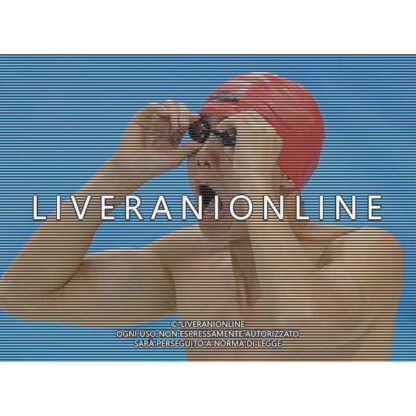 (120811) -- LONDON, Aug. 11, 2012 () -- Cao Zhongrong of China takes part in men\'s Modern Pentathlon 200m freestyle swimming competition, at London 2012 Olympic Games in London, Britain, on August 11, 2012. Cao Zhongrong of China currently ranks first with an overall score of 2376. (/Liu Dawei) (nxl) ©PHOTOSHOT/Agenzia Aldo Liverani Sas - ITALY ONLY - GIOCHI OLIMPICI, OLIMPIADI LONDRA 2012