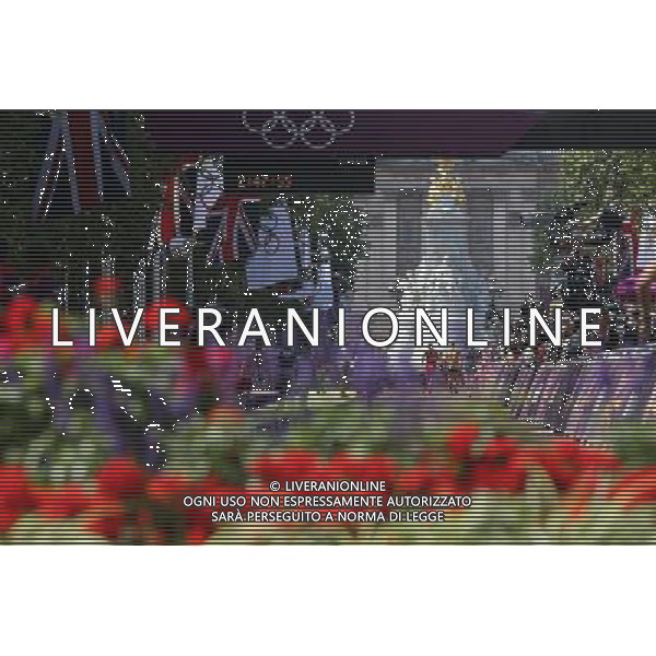 (120811) -- LONDON, Aug. 11, 2012 () -- Li Jianbo of China (No.1351) competes in men\'s 50km race walk contest, at London 2012 Olympic Games in London, Britain, on August 11, 2012. Jared Tallent of Australia won silver medal. Li Jianbo of China finished 7th. (/Yin Gang) (nxl) ©PHOTOSHOT/Agenzia Aldo Liverani Sas - ITALY ONLY - GIOCHI OLIMPICI, OLIMPIADI LONDRA 2012