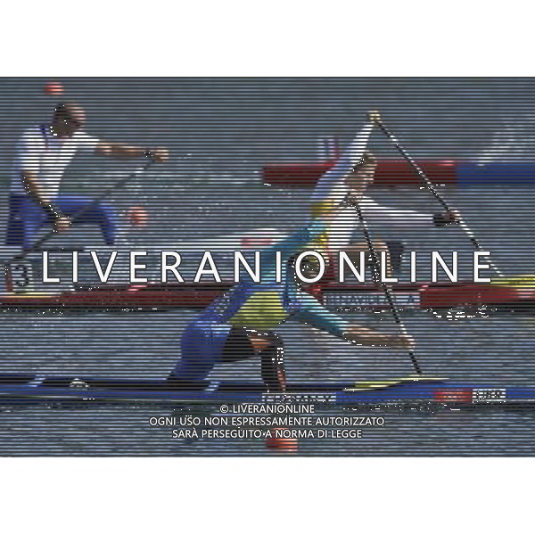 (120811) -- LONDON, Aug. 11, 2012 () -- Yuri Cheban of Ukraine competes in men\'s canoe single (C1) 200m competition of Canoe Sprint event, at London 2012 Olympic Games in London, Britain, on August 11, 2012. Yuri Cheban of Ukraine won gold medal. (/Shen Bohan) (nxl) ©PHOTOSHOT/Agenzia Aldo Liverani Sas - ITALY ONLY - GIOCHI OLIMPICI, OLIMPIADI LONDRA 2012