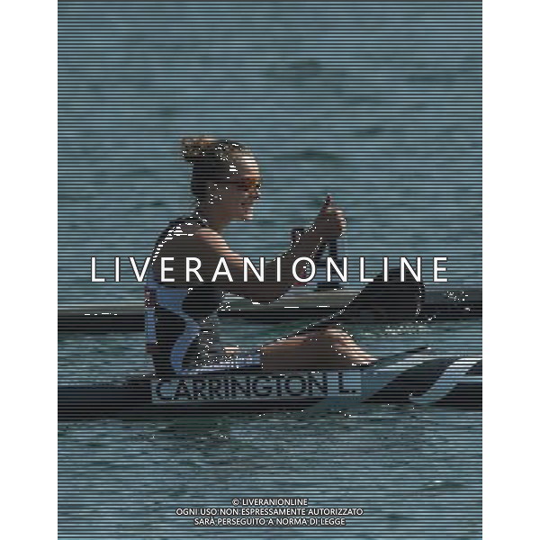 (120811) -- LONDON, Aug. 11, 2012 () -- Lisa Carrington of New Zealand competes in women\'s kayak single (K1) 200m competition of Canoe Sprint event, at London 2012 Olympic Games in London, Britain, on August 11, 2012. Lisa Carrington of New Zealand won gold medal. (/Cheng Min) (nxl) ©PHOTOSHOT/Agenzia Aldo Liverani Sas - ITALY ONLY - GIOCHI OLIMPICI, OLIMPIADI LONDRA 2012