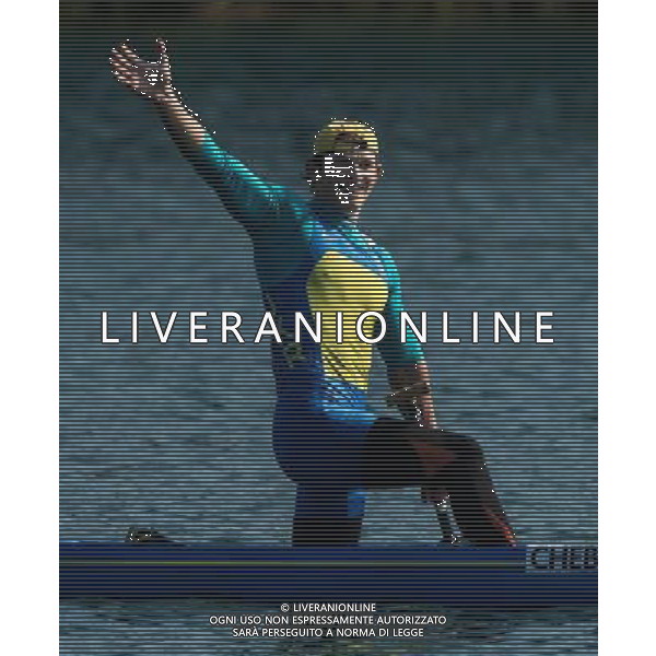 (120811) -- LONDON, Aug. 11, 2012 () -- Yuri Cheban of Ukraine competes in men\'s canoe single (C1) 200m competition of Canoe Sprint event, at London 2012 Olympic Games in London, Britain, on August 11, 2012. Yuri Cheban of Ukraine won gold medal. (/Cheng Min) (nxl) ©PHOTOSHOT/Agenzia Aldo Liverani Sas - ITALY ONLY - GIOCHI OLIMPICI, OLIMPIADI LONDRA 2012