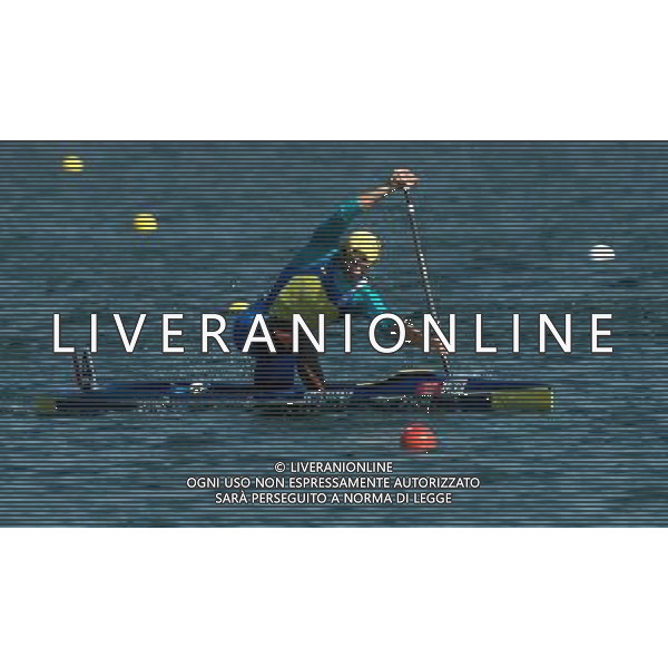 (120811) -- LONDON, Aug. 11, 2012 () -- Yuri Cheban of Ukraine competes in men\'s canoe single (C1) 200m competition of Canoe Sprint event, at London 2012 Olympic Games in London, Britain, on August 11, 2012. Yuri Cheban of Ukraine won gold medal. (/Cheng Min) (nxl) ©PHOTOSHOT/Agenzia Aldo Liverani Sas - ITALY ONLY - GIOCHI OLIMPICI, OLIMPIADI LONDRA 2012