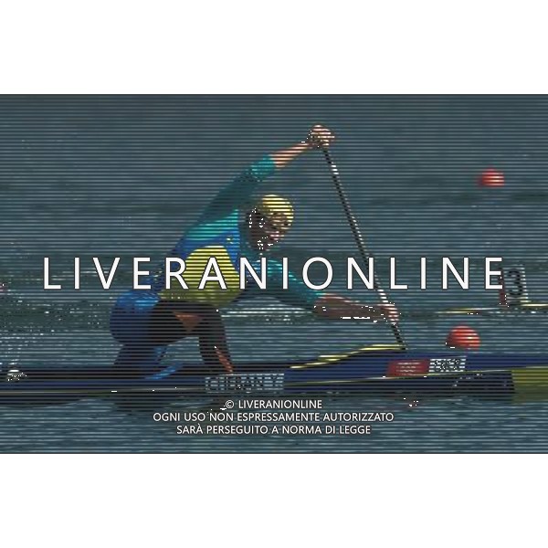 (120811) -- LONDON, Aug. 11, 2012 () -- Yuri Cheban of Ukraine competes in men\'s canoe single (C1) 200m competition of Canoe Sprint event, at London 2012 Olympic Games in London, Britain, on August 11, 2012. Yuri Cheban of Ukraine won gold medal. (/Cheng Min) (nxl) ©PHOTOSHOT/Agenzia Aldo Liverani Sas - ITALY ONLY - GIOCHI OLIMPICI, OLIMPIADI LONDRA 2012