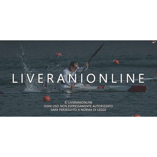 (120811) -- LONDON, Aug. 11, 2012 () -- Ed McKeever of Britain competes in men\'s kayak single (K1) 200m competition of Canoe Sprint event, at London 2012 Olympic Games in London, Britain, on August 11, 2012. Ed McKeever of Britain won gold medal. (/Cheng Min) (nxl) ©PHOTOSHOT/Agenzia Aldo Liverani Sas - ITALY ONLY - GIOCHI OLIMPICI, OLIMPIADI LONDRA 2012