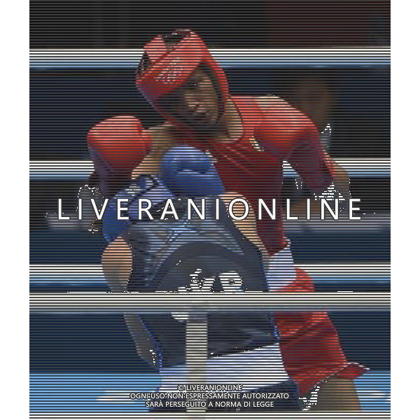 (120811) -- LONDON, Aug. 11, 2012 () -- Roniel Iglesias Sotolongo of Cuba (in red) competes with Denys Berinchyk of Ukraine during men\'s boxing light welter (64kg) gold medal match, at London 2012 Olympic Games in London, Britain, on August 11, 2012. Roniel Iglesias Sotolongo of Cuba won the gold medal of the event. (/Guo Yong) ©PHOTOSHOT/Agenzia Aldo Liverani Sas - ITALY ONLY - GIOCHI OLIMPICI, OLIMPIADI LONDRA 2012