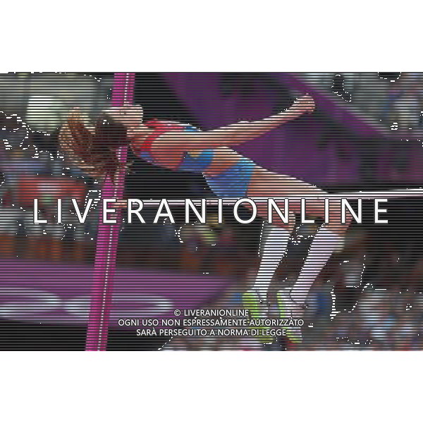 (120811) -- LONDON, Aug. 11, 2012 () -- Anna Chicherova of Russia competes in women\'s high jump final at London 2012 Olympic Games, London, Britain, Aug. 11, 2012. Anna Chicherova of Russia won gold medal with 2.05 meters. (/Liao Yujie)(zgp) ©PHOTOSHOT/Agenzia Aldo Liverani Sas - ITALY ONLY - GIOCHI OLIMPICI, OLIMPIADI LONDRA 2012