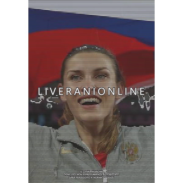 (120811) -- LONDON, Aug. 11, 2012 () -- Anna Chicherova of Russia celebrates after women\'s high jump final at London 2012 Olympic Games, London, Britain, Aug. 11, 2012. Anna Chicherova of Russia won gold medal with 2.05 meters. (/Liao Yujie)(zgp) ©PHOTOSHOT/Agenzia Aldo Liverani Sas - ITALY ONLY - GIOCHI OLIMPICI, OLIMPIADI LONDRA 2012