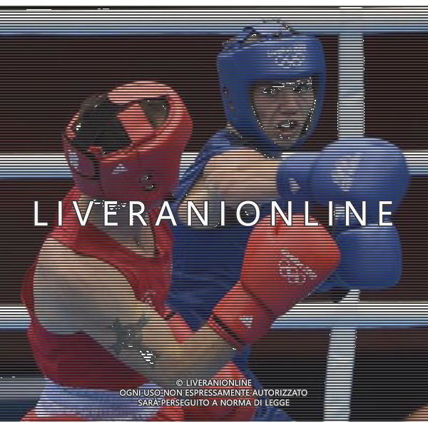 (120811) -- LONDON, Aug. 11, 2012 () -- Luke Campbell of Britain (in blue) competes with John Joe Nevin of Ireland during men\'s boxing bantam (56kg) gold medal match, at London 2012 Olympic Games in London, Britain, on August 11, 2012. Luke Campbell of Britain won gold medal. (/Guo Yong) (nxl) ©PHOTOSHOT/Agenzia Aldo Liverani Sas - ITALY ONLY - GIOCHI OLIMPICI, OLIMPIADI LONDRA 2012