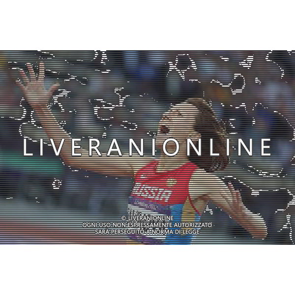 (120811) -- LONDON, Aug. 11, 2012 () -- Mariya Savinova of Russia reacts after women\'s 800m final at London 2012 Olympic Games, London, Britain, Aug. 11, 2012. Mariya Savinova of Russia won gold medal with 1:56.19. (/Liao Yujie)(zgp) ©PHOTOSHOT/Agenzia Aldo Liverani Sas - ITALY ONLY - GIOCHI OLIMPICI, OLIMPIADI LONDRA 2012