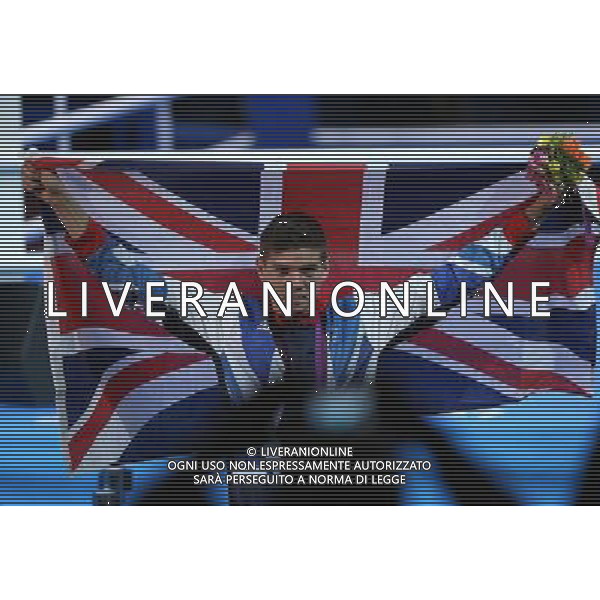 (120811) -- LONDON, Aug. 11, 2012 () -- Gold medalist Luke Campbell of Britain pose at the awarding ceremony of men\'s boxing bantam (56kg) at London 2012 Olympic Games in London, Britain, on August 11. (/Wang Shen) ©PHOTOSHOT/Agenzia Aldo Liverani Sas - ITALY ONLY - GIOCHI OLIMPICI, OLIMPIADI LONDRA 2012