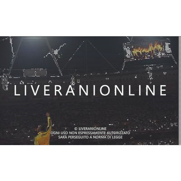 (120811) -- LONDON, Aug. 1, 2012 () -- Usain Bolt of Jamaica celebrates after awarding ceremony of men\'s 4x100m relay event at London 2012 Olympic Games, London, Britain, Aug. 11, 2012. The Jamaican team won gold medal with a new world record of 36.84. (/Wang Jianhua)(zgp) ©PHOTOSHOT/Agenzia Aldo Liverani Sas - ITALY ONLY - GIOCHI OLIMPICI, OLIMPIADI LONDRA 2012