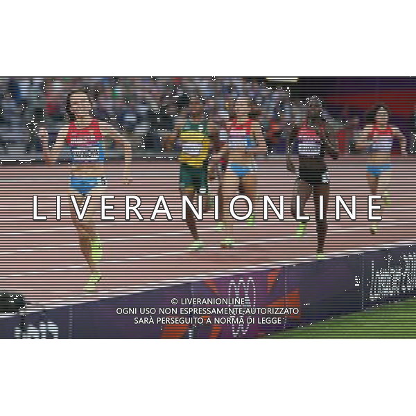 (120811) -- LONDON, Aug. 11, 2012 () -- Mariya Savinova (L) of Russia competes in women\'s 800m final at London 2012 Olympic Games, London, Britain, Aug. 11, 2012. Mariya Savinova of Russia won gold medal with 1:56.19. (/Liao Yujie)(zgp) ©PHOTOSHOT/Agenzia Aldo Liverani Sas - ITALY ONLY - GIOCHI OLIMPICI, OLIMPIADI LONDRA 2012