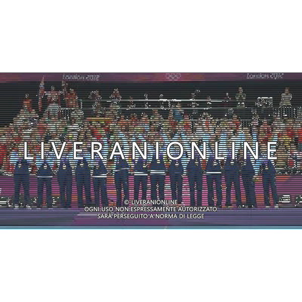 (120811) -- LONDON, Aug. 11, 2012 () -- Gold medalists of Norway (blue) pose at awarding ceremony of women\'s handball event, at London 2012 Olympic Games in London, Britain, on August 11, 2012. (/Wu Xiaoling) (zgp) ©PHOTOSHOT/Agenzia Aldo Liverani Sas - ITALY ONLY - GIOCHI OLIMPICI, OLIMPIADI LONDRA 2012