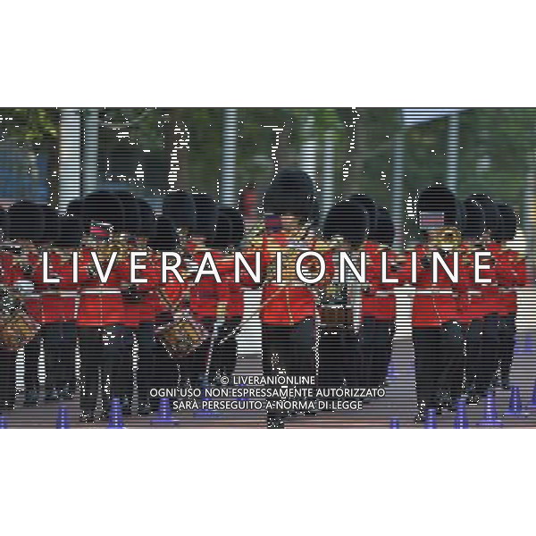 (120811) -- LONDON, Aug. 11, 2012 () -- British Royal Guards perform music before the start of women\'s 20km race walk competition, at London 2012 Olympic Games in London, Britain, on August 11, 2012. (/Gesang Dawa) (nxl) ©PHOTOSHOT/Agenzia Aldo Liverani Sas - ITALY ONLY - GIOCHI OLIMPICI, OLIMPIADI LONDRA 2012