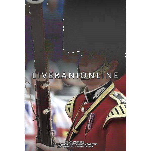 (120811) -- LONDON, Aug. 11, 2012 () -- British Royal Guards perform music before the start of women\'s 20km race walk competition, at London 2012 Olympic Games in London, Britain, on August 11, 2012. (/Gesang Dawa) (nxl) ©PHOTOSHOT/Agenzia Aldo Liverani Sas - ITALY ONLY - GIOCHI OLIMPICI, OLIMPIADI LONDRA 2012