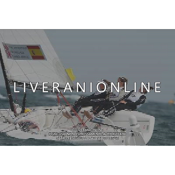 11.08.2012. Weymouth, Dorset, England. The Spanish team Competes in the Elliott 6m Competition of sailing Event London 2012 Olympic Games The Spanish team Won Gold Medal ©PHOTOSHOT/Agenzia Aldo Liverani Sas - ITALY ONLY - GIOCHI OLIMPICI, OLIMPIADI LONDRA 2012