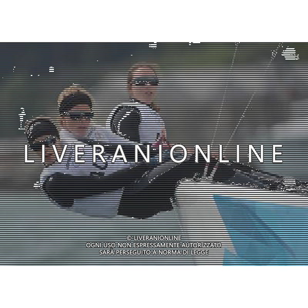 11.08.2012. Weymouth, Dorset, England. Members of The Australian team compete during Elliott 6m Competition of sailing Event London 2012 Olympic Games The Australian team Won Silver Medal ©PHOTOSHOT/Agenzia Aldo Liverani Sas - ITALY ONLY - GIOCHI OLIMPICI, OLIMPIADI LONDRA 2012