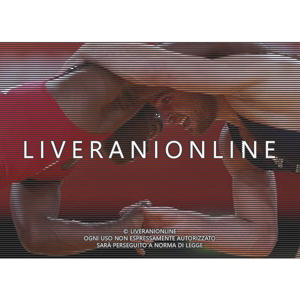 (120811) -- LONDON, Aug. 11, 2012 () -- Sharif Sharifov of Azerbaijan (in blue) competes with Jaime Yusept Espinal of Puerto Rico during men\'s freestyle wrestling 84kg gold medal contest, at London 2012 Olympic Games in London, Britain, on August 11, 2012. Sharif Sharifov of Azerbaijan won gold medal. (/Ren Zhenglai) (nxl) ©PHOTOSHOT/Agenzia Aldo Liverani Sas - ITALY ONLY - GIOCHI OLIMPICI, OLIMPIADI LONDRA 2012