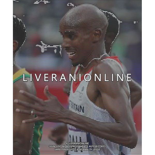 (120811) -- LONDON, Aug. 11, 2012 () -- Mohamed Farah of Britain competes in men\'s 5000m final at London 2012 Olympic Games, London, Britain, Aug. 11, 2012. Mohamed Farah won gold medal with 13:41.66. (/Liao Yujie)(zgp) ©PHOTOSHOT/Agenzia Aldo Liverani Sas - ITALY ONLY - GIOCHI OLIMPICI, OLIMPIADI LONDRA 2012