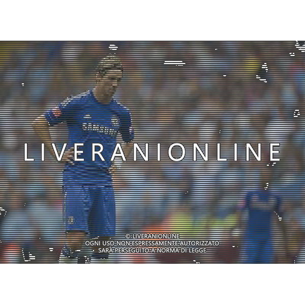 Chelsea\'s Fernando Torres shows his frustration at his teams defeat Football Friendly - FA Community Shield - Chelsea v Manchester City - Sunday 12th August 2012 - Villa Park - Birmingham å© CameraSport - 43 Linden Ave. Countesthorpe. Leicester. England. LE8 5PG - Tel: +44 (0) 116 277 4147 - admin@camerasport.com - www.camerasport.com AG ALDO LIVERANI S A S ONLY ITALY