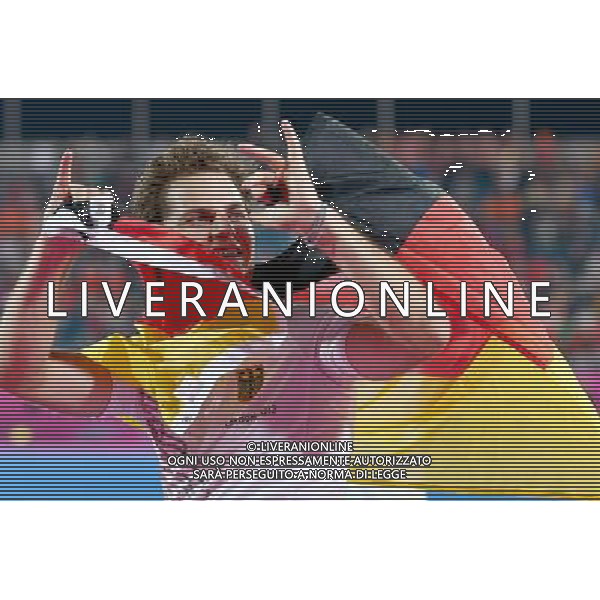 (120811) -- LONDON, Aug. 11, 2012 () -- A players of Germany celebrates after winning the gold medal match of men\'s Hockey between the Netherlands and Germany at London 2012 Olympic Games, London, Britain, Aug. 11, 2012. Germany won the match 2-1 and claimed the gold medal. (/Chen Jianli) ©PHOTOSHOT/Agenzia Aldo Liverani Sas - ITALY ONLY - GIOCHI OLIMPICI, OLIMPIADI LONDRA 2012