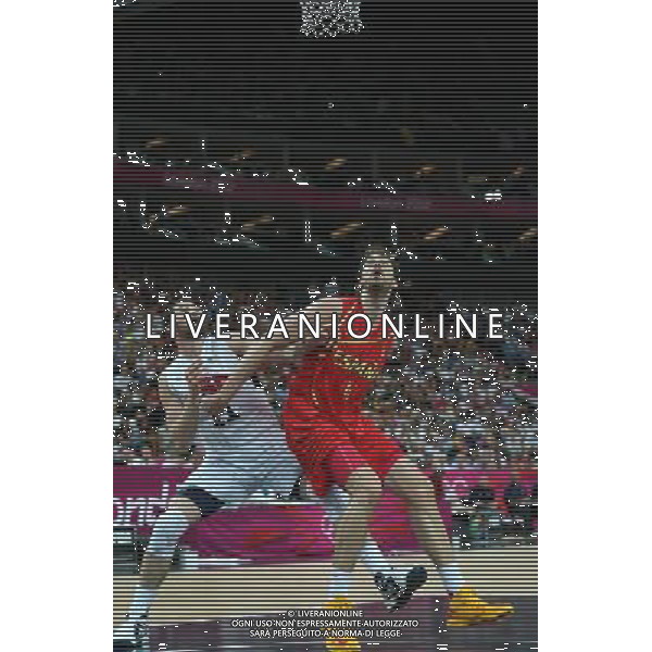 (120812) -- LONDON, Aug. 12, 2012 () -- Pau Gasol (red) of Spain vies for the ball in men\'s basketball gold medal match between USA and Spain, at London 2012 Olympic Games in London, Britain, August 12, 2012. (/Meng Yongmin) (zgp) ©photoshot/Agenzia Aldo Liverani Sas - ITALY ONLY - GIOCHI OLIMPICI, OLIMPIADI LONDRA 2012