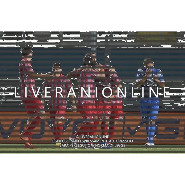 esultanza gol Fietta 0-1 durante la partita Brescia-Cremonese. Oggi 12 agosto 2012 allo stadio Mario Rigamonti di Brescia PH FOTOLIVE RICHARD MORGANO AG ALDO LIVERANI S A S