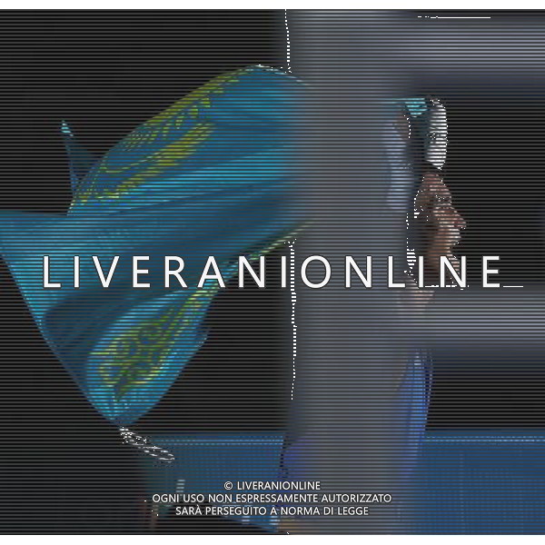 (120812) -- LONDON, Aug. 12, 2012 () -- Serik Sapiyev of Kazakhstan celebrates after defeating Freddie Evans of Britain in men\'s boxing welter 69kg gold medal contest, at London 2012 Olympic Games in London, Britain, on August 12, 2012. Serik Sapiyev of Kazakhstan won gold medal. (/Wang Shen) (nxl) ©PHOTOSHOT/AGENZIA ALDO LIVERANI SAS - ITALY ONLY - GIOCHI OLIMPICI, OLIMPIADI LONDRA 2012