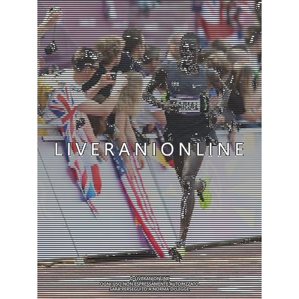 (120812) -- LONDON, Aug. 12, 2012 () -- IOA Guor Marial takes part in men\'s marathon competition, at London 2012 Olympic Games in London, Britain, on August 12, 2012. IOA Guor Marial finished 47th. (/Liao Yujie) (nxl) ©PHOTOSHOT/AGENZIA ALDO LIVERANI SAS - ITALY ONLY - GIOCHI OLIMPICI, OLIMPIADI LONDRA 2012