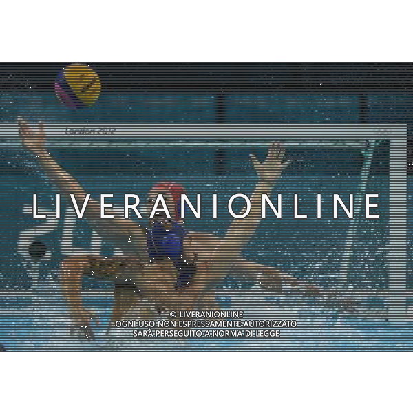 (120812) -- LONDON, Aug. 12, 2012 () -- Slobodan Soro of Serbia (back) block the ball during men\'s water polo bronze medal match at London 2012 Olympic Games in London, Britain, August 12, 2012. Serbia won the match and claimed the bronze medal of the event. (/Yang Lei) ©PHOTOSHOT/AGENZIA ALDO LIVERANI SAS - ITALY ONLY - GIOCHI OLIMPICI, OLIMPIADI LONDRA 2012