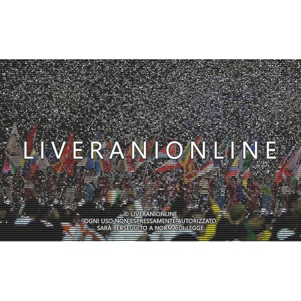 (120812) -- LONDON, Aug. 12, 2012 () -- Photo taken on August 12, 2012 shows the flags are carried into the stadium during the closing ceremony of the London 2012 Olympic Games at the Olympic Stadium in London, Britain. (/Gesang Dawa) (lm) ©PHOTOSHOT/AGENZIA ALDO LIVERANI SAS - ITALY ONLY - CERIMONIA DI CHIUSURA DEI GIOCHI OLIMPICI, OLIMPIADI LONDRA 2012